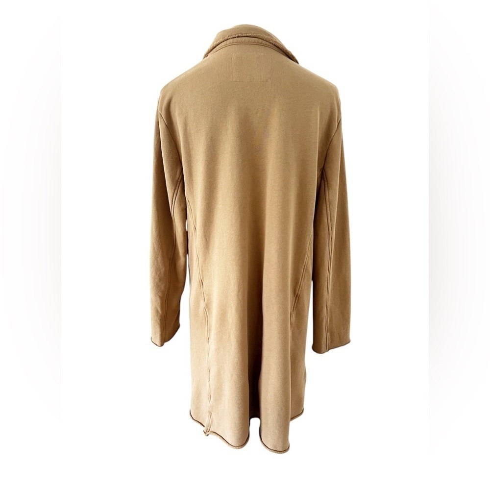 Frank & Eileen Belfast Sweatshirt Trench Coat in Camel Tan Womens Large - Picture 8 of 12